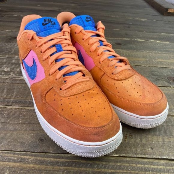 Nike Air Force 1 '07 LV8 Men's Size 13 CW7300 800 Orange Trance AF1 Sneakers - Picture 6 of 13